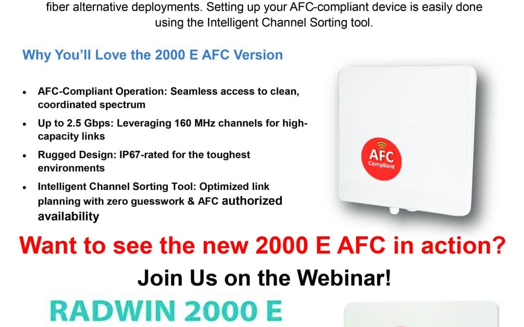 Radwin 2000 E Webinar